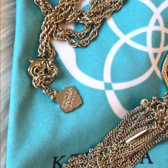 Kendra Scott Rayne Necklace Maroon Jade - Picture 2 of 4